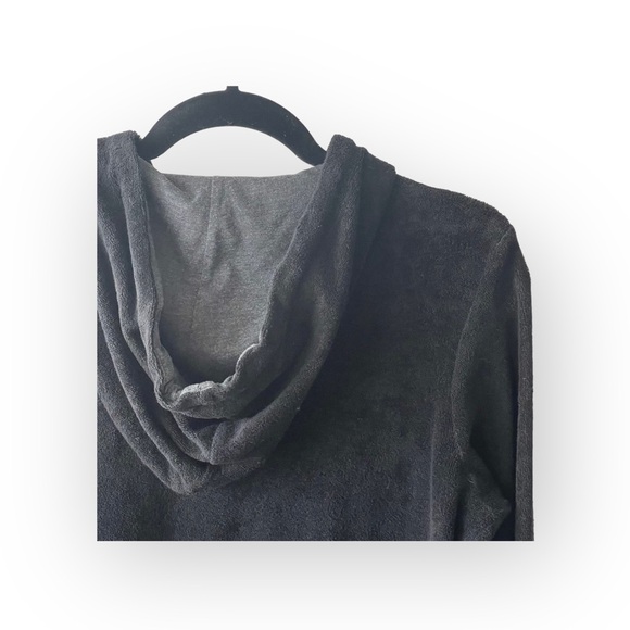 Y2K: new Kritik  Nola Terry Juicy Zipper Kangaroo Pocket  Hoodie  Black  L  - Picture 7 of 16